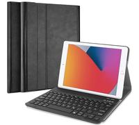 Housse pour Tablette avec Clavier Compatible avec iPad 9e generatie (2021) 10.2 inch / 8e generatie (2020) 10.2 inch / 7e generatie (2019) 10.2 inch - Étui Clavier Bluetooth QWERTZ - Noir