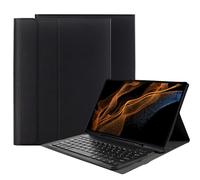 Housse pour Tablette avec Clavier Compatible avec Samsung Galaxy Tab S8 Ultra - Étui Clavier Bluetooth AZERTY - Noir
