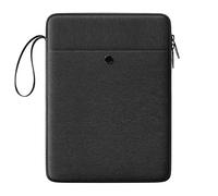 Housse pour Tablette, étui matelassé déperlant avec Poche Avant, Housse d’Ordinateur Portable Anti-Choc avec dragonne, Compatible avec iPad Pro, MacBook Air, Voyages d’Affaires, Noir