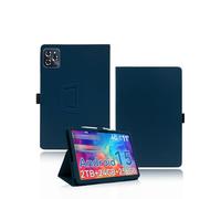 Housse pour tablette TABWEE W90/T90 11 pouces, yystao Housse de protection en PU cuir Compatible avec tablette TABWEE W90/T90 - Dragonne, Design enveloppant texturé, Bleu