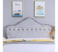 Housse pour tête de lit Headboard Slip Cover Full Size Bed, Elastic Dustproof Protector Covers For Head Board, Removable Curved Beds Headboards Slipcover - Easy To Care(Style A - H 90cm,L 220cm)