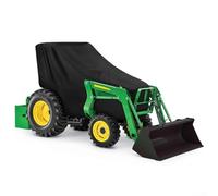 Housse pour tondeuse à gazon et tracteur compact 420D Ox - Accessoire résistant aux intempéries - Pour la plupart des modèles de tracteurs utilitaires - Noir - 79 x 128 x 259 cm