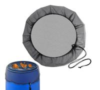 Housse pour Tonneau De Pluie - Filet pour Citerne De Pluie avec Cordon De Serrage - Ajustable Filet De Protection Contre Feuilles Et Larves De Moustiques