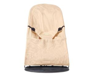 Housse pour transat bébé - Tissu mesh. Housse belltop compatible avec hamac Babybjörn été. Siège bébé avec capacité thermorégulatrice. Balancelle pour enfant. Été confortable (beige)