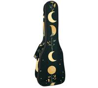 Housse pour ukulélé concert Gros cerf dans la forêt de pins Nuit Lune Doux Rembourré Épais Sac à dos Ukulélé 10 mm d'épaisseur Rembourrage en éponge, Multicolore 02, 25.9x9x3.1in/66x23x8cm, Organiseur