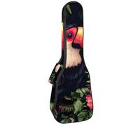 Housse pour ukulélé concert Gros cerf dans la forêt de pins Nuit Lune Doux Rembourré Épais Sac à dos Ukulélé 10 mm d'épaisseur Rembourrage en éponge, Multicolore 04, 25.9x9x3.1in/66x23x8cm, Organiseur