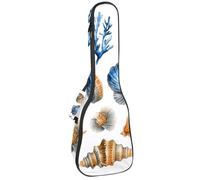 Housse pour ukulélé concert Gros cerf dans la forêt de pins Nuit Lune Doux Rembourré Épais Sac à dos Ukulélé 10 mm d'épaisseur Rembourrage en éponge, Multicolore 10., 25.9x9x3.1in/66x23x8cm