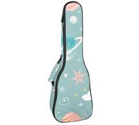 Housse pour ukulélé concert libellule fleurs sauvages motif floral coloré botanique doux et épais rembourré sac à dos pour ukulélé 10 mm d'épaisseur rembourrage en éponge, Multicolore 05, 25.9x9x3.1in