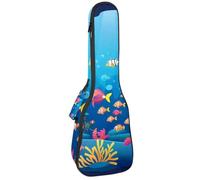 Housse pour ukulélé concert Motif floral tropical doux et épais rembourré 10 mm d'épaisseur Rembourrage en éponge, Multicolore 06, 25.9x9x3.1in/66x23x8cm, Organiseur de sac