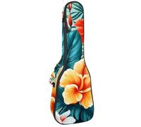 Housse pour ukulélé concert Motif floral tropical doux et épais rembourré 10 mm d'épaisseur Rembourrage en éponge, Multicolore 01., 25.9x9x3.1in/66x23x8cm, Organiseur de sac