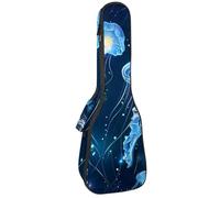 Housse pour ukulélé concert Paillettes Toile d'araignée Motif sans couture Doux et épais Rembourré Sac à dos Ukulélé 10 mm d'épaisseur Rembourrage en éponge, Multicolore 06, 25.9x9x3.1in/66x23x8cm