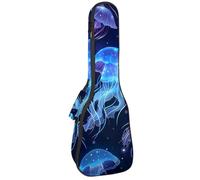 Housse pour ukulélé concert Paillettes Toile d'araignée Motif sans couture Doux et épais Rembourré Sac à dos Ukulélé 10 mm d'épaisseur Rembourrage en éponge, Multicolore 07, 25.9x9x3.1in/66x23x8cm