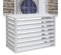Housse pour unité extérieure de climatisation Grille de protection pour climatisation, unité extérieure et pompes à chaleur Support de climatisation de clôture pour usage extérieur ( Color : White , S