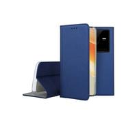 Housse pour Vivo X80 Pro 5G - etui coque pochette portefeuille + film ecran - BLEU MAGNET -
