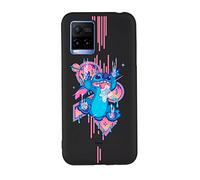 Housse pour Vivo Y21S - Y33s - Y21 Officiel Stitch Babas Silicone Liquide Noir pour protéger votre téléphone - Choisissez le type de coque que vous aimez avec licence officielle Disney
