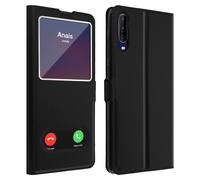 Housse pour Wiko View 4 / 4 Lite Étui Intégral Double Fenêtre Fonction Support Noir