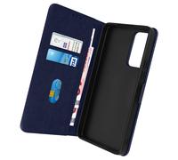 Housse pour Xiaomi 12T et 12T Pro Clapet Portefeuille Fonction Support Bleu Nuit