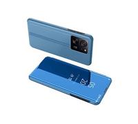 Housse pour Xiaomi 13T / 13T Pro 5G - etui coque portefeuille clear view + film ecran - BLEU -