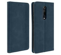 Housse pour Xiaomi Mi 9T Étui Effet Vieilli Rangement cartes Support Bleu Nuit