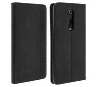 Housse pour Xiaomi Mi 9T Étui Effet Vieilli Rangement cartes Support Noir