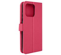 Etui pour Xiaomi Redmi 12Cavec Support Vidéo et Portefeuille rose