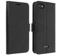 Housse pour Xiaomi Redmi 6A Folio Vintage Porte-carte Fonction Support Noir
