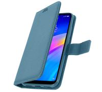 Housse pour Xiaomi Redmi 7 Etui Folio Coque Soft Touch Support Vidéo bleu