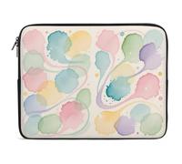 Housse professionnelle pour ordinateur portable avec impression aquarelle résistante à la décoloration - Étui en néoprène résistant aux chocs pour appareils et tablettes de 10/12/13/15/17 pouces (F