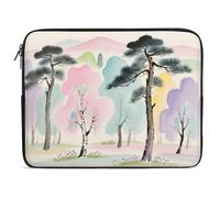 Housse professionnelle pour ordinateur portable avec impression aquarelle résistante à la décoloration - Étui en néoprène résistant aux chocs pour appareils et tablettes de 10/12/13/15/17 pouces (B