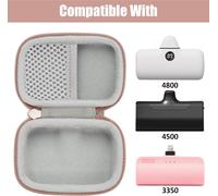 Housse Protection Compatible Avec Iwalk/Veger/Compact De 4800/4500/3350mah 5000mah Batterie Externe Chargeur Power Bank(Rose,Housse Only)