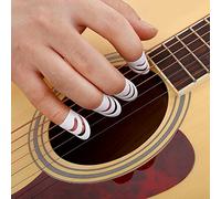 Housse Protection Doigts de Guitare Protecteurs Bout des Doigts Guitare Ukulélé Basse Mandoline en Plastique Cadeaux Guitariste Intrument de Musique à Corde Lot de 4PCS - Taille M Blanc