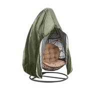 Housse Protection Fauteuil Suspendu Housse De Chaise Suspendue En Coquilles D'œufs, Pliable, Résistante Aux Intempéries, Protection Solaire, For Cour(Deep Green,210D Double)