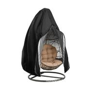 Housse Protection Fauteuil Suspendu Housse de protection for chaise suspendue avec protection UV et protection solaire, imperméable, en rotin, for balançoire de jardin(Black-B,230x200cm)