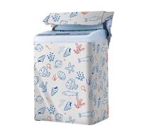Housse protection lave-linge à chargement par le haut, housse protection sèche-linge, housse protection imperméable, gfor la plupart des sèche-linge à pulsateur à chargement par le haut(White,L)