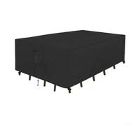 Housse Protection Meuble Jardin 210D Résistante UV Pluie(242 * 162 * 100cm) | Sangles ajustables, boucles de fixation, maintien sécurisé par grand vent, ne s'envole pas