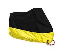 Housse Protection pour Moto Couverture Imperméable La Pluie, La Neige, La Poussière, Anti-UV avec Sac De Rangement Jaune 2XL 245 * 105 * 125CM