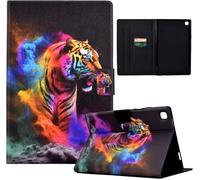 Housse Protection Pour Samsung Galaxy Tab S6 Lite Sm-P610/P615 Coque Tablette Samsung Tab S6 Lite Avec Fentes Pour Cartes Béquille Etui Avec Avec Réveil/Veille Automatique Tigresse