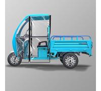 Housse Protection pour Tricycle Électrique, Housse de protection imperméable, avec Fermeture Éclair Auvent Moto en PVC Transparent pour Toutes Les Saisons(Transparent)