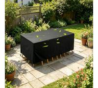 Housse Protection Salon de Jardin - 130x100x80cm(LxWxH) - Bâche Imperméable pour Ensemble Table et Chaises Extérieur, Anti-UV, 420D Oxford, Résistante à la Pluie et à Poussière pour Mobilier Patio
