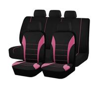 Housse Protection Siège Housses Siège Auto Ensemble Complet Taille Universelle Plupart des Voitures SUV Camions Fourgonnettes Voiture Housses Sièges Tout Compris(Pink 5 Seat)
