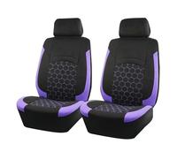 Housse Protection Siège Lot 4 Housses Siège Auto Toutes Saisons Broderie Football Tissu Polyester Nid d'abeille Universelles Adaptées À La Plupart SUV Camions(Purple 2 Seat)