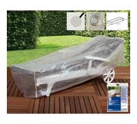 Housse Protection Transat Jardin 200x75x45cm, Polyéthylène Transparent