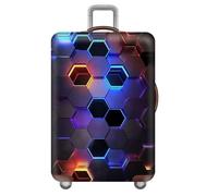Housse Protection Valise,Elastique Housse De Valise,3D Cool Geometric Lines Cyberpunk PersonnalitéS Housse Valise Protection pour Valise Cabine 18 à 32 Pouces,Affaires,Voyage (Colour 2,L(25-28inch))