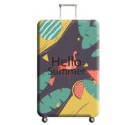 Housse Protection Valise Flamingo Orange Été Housse Valise de Voyage Elastique Polyester Spandex Lavable Bagage de Voyage Couverture 18 à 32 Pouces Luggage Cover (M)