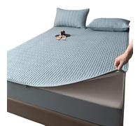 Housse Protege Matelas avec Fermeture éclair 70x140,80x200,90x190,140x190/200,160x200cm Alèse Housse de Protection Integral Demenagement Surmatelas Lavable Drap-Housse Matelassé(180X200+40cm,Gray B)