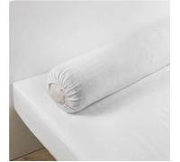 Housse protège traversin (traversin 90 cm) - 100% coton - France - Blanc
