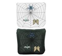 Housse Putter - Étui Maillet Carré Golf | Motif Araignée Brodé Avec Fermeture Magnétique Puissante, Protège-Tête Imperméable | Compatible TaylorMade Pour TaylorMade Spider X EX TOUR, Joueurs Amateurs,