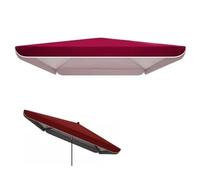Housse rectangulaire de rechange durable pour parasol de table - Résistant aux UV - 2,2 x 1,8 m - Bordeaux