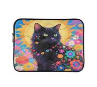 Housse rembourrée pour ordinateur portable 13" Motif chat mythique