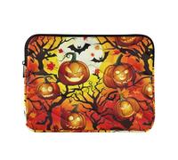 Housse rembourrée pour ordinateur portable, motif citrouilles, chauve-souris, lanterne, citrouilles, chauve-souris, housse universelle pour ordinateur de bureau Apple pour femme, housse d'ordinateur
